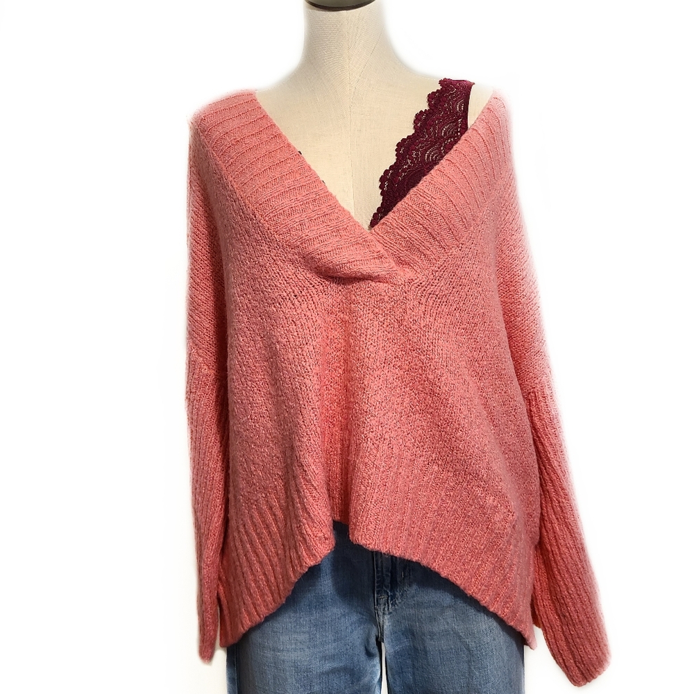 Wide Neck Drop Shoulder oversized H&M Sweater - Picture 3 of 12